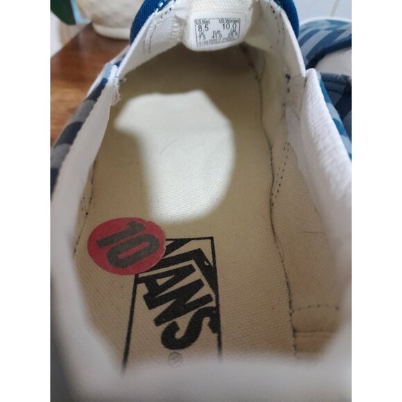 SOLD🔶️🔶️🔶️🔶️unisex Vans stacked blue checkerboard slip on shoes M(8.5) W(10) - Picture 7 of 11